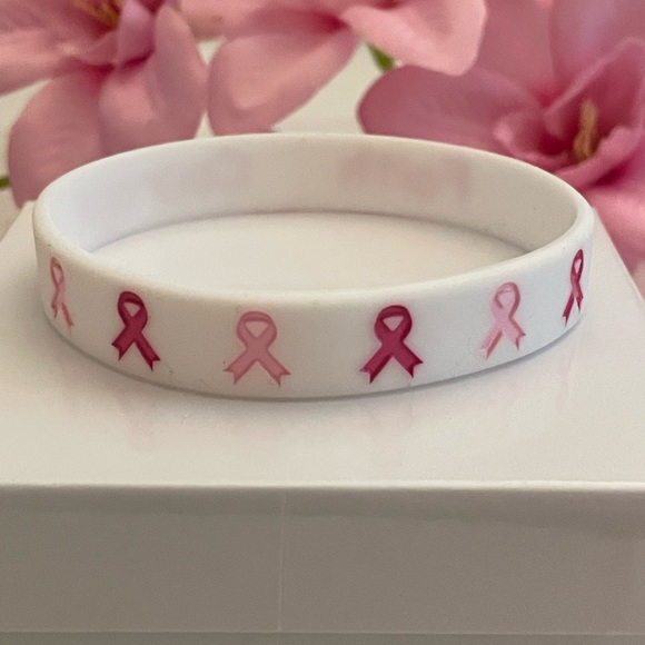 🌸 4pc Breast Cancer Awareness Stretchable Silicone Bracelets - Picture 7 of 12